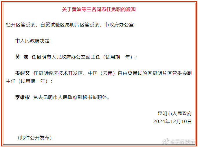 昆明市市行政審批辦公室人事任命推動(dòng)改革再上新臺(tái)階